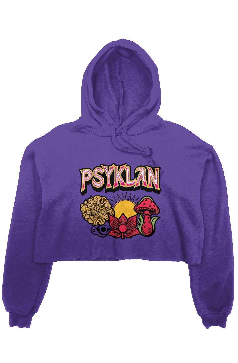 PSY Crop Fleece Hoodie