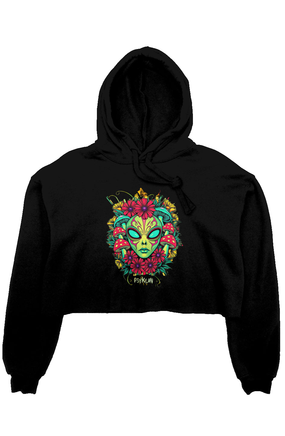 PSY Alien Crop Fleece Hoodie
